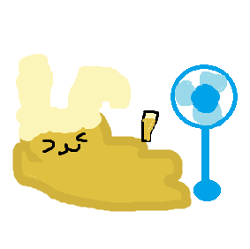 扇風機とビールウサギ